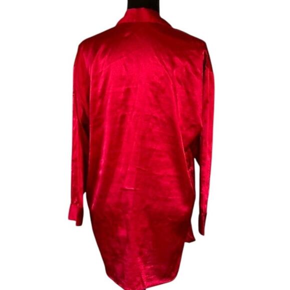 Vintage Victoria’s Secret Gold Label Red Satin Night Shirt – Size P/S – READ - Picture 4 of 8